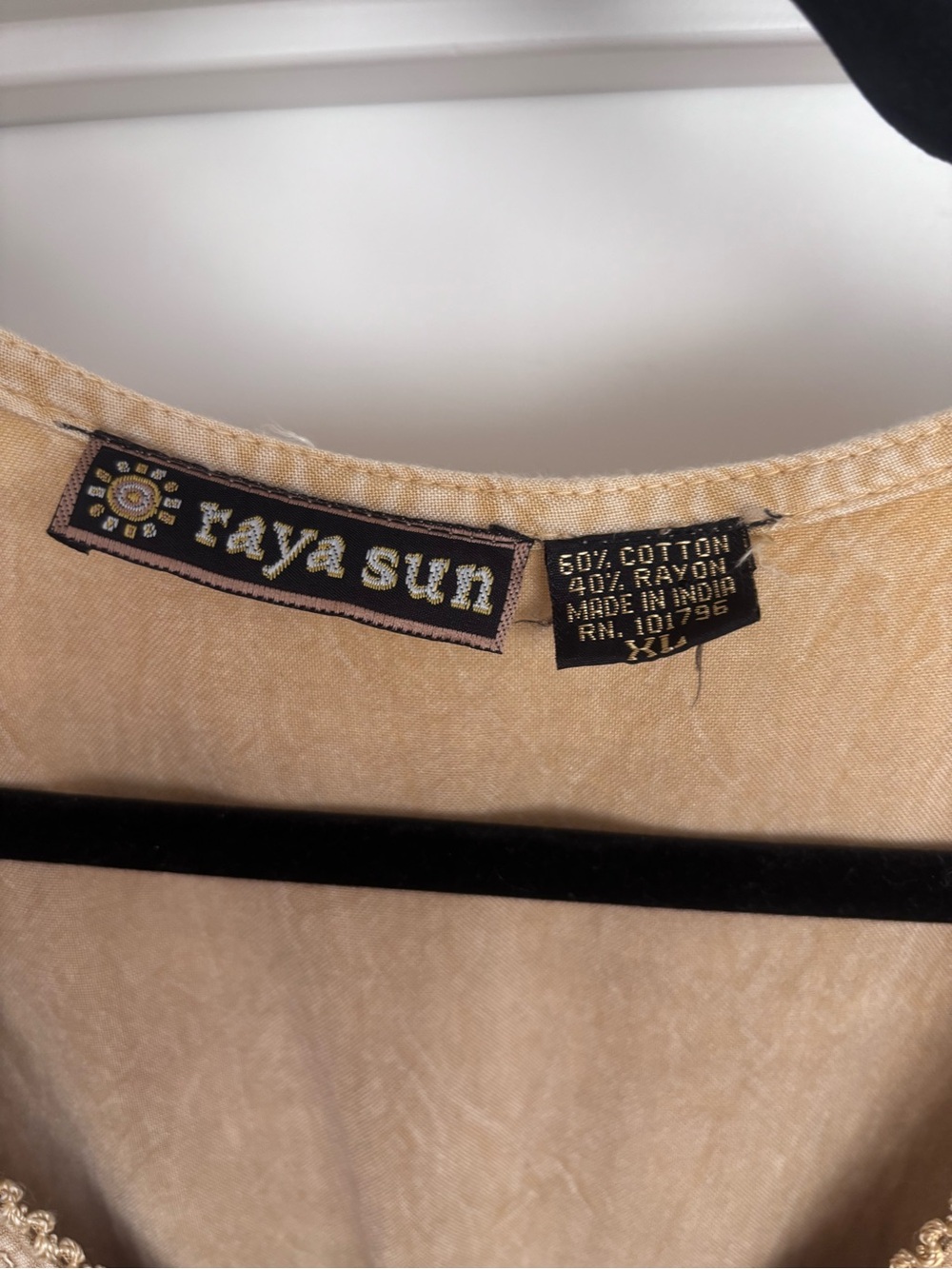 raya sun Beige Cotton-Rayon dress
